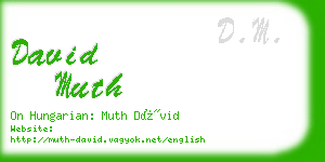 david muth business card